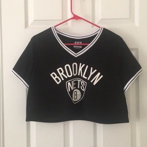 Brooklyn nets crop top